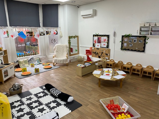 Baby Room overlooking garden area
